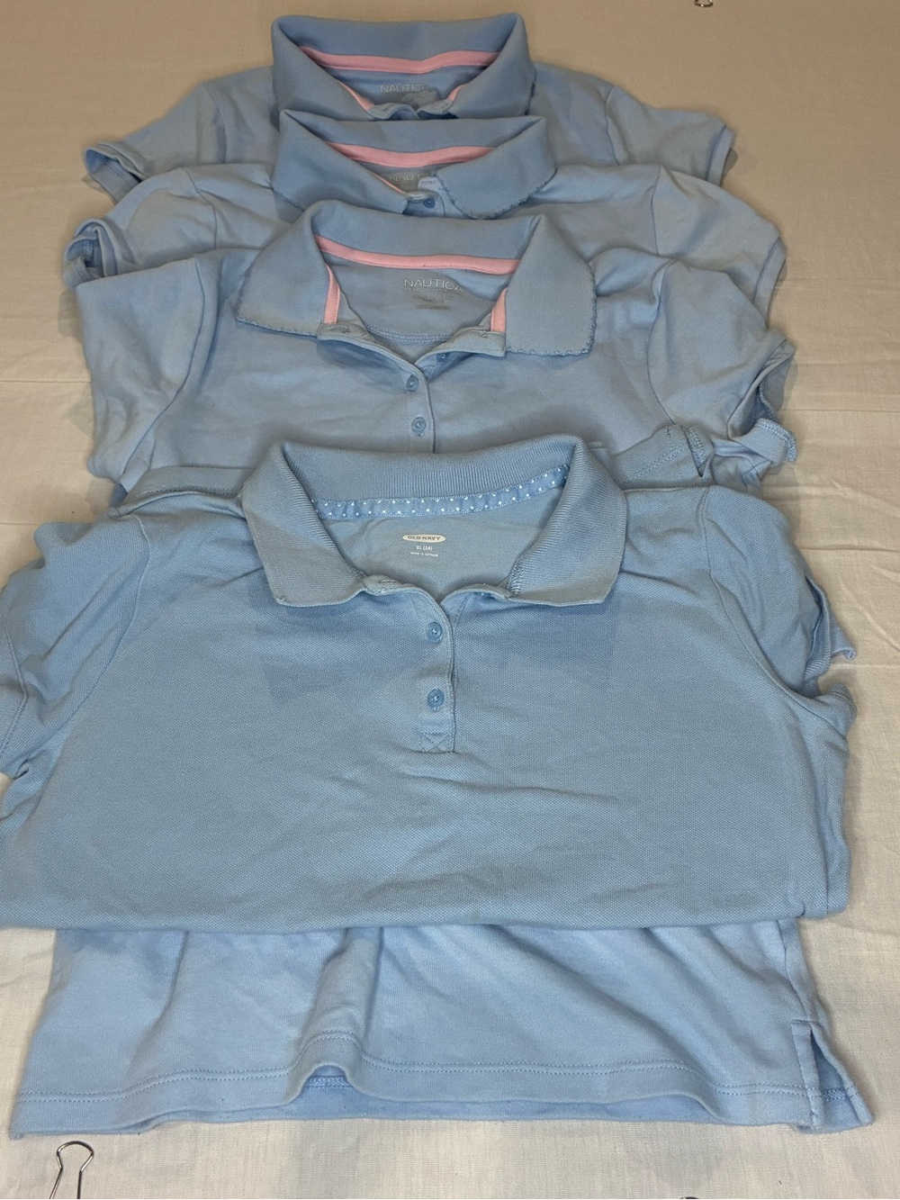 Nautica Light Blue Girls' Polo Shirt Lot